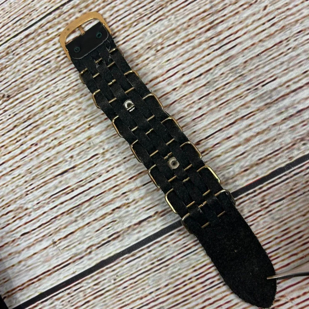 Vintage Tarleton Digital Swiss-Made‎ Jump Hour Watch Black Woven Band Tested